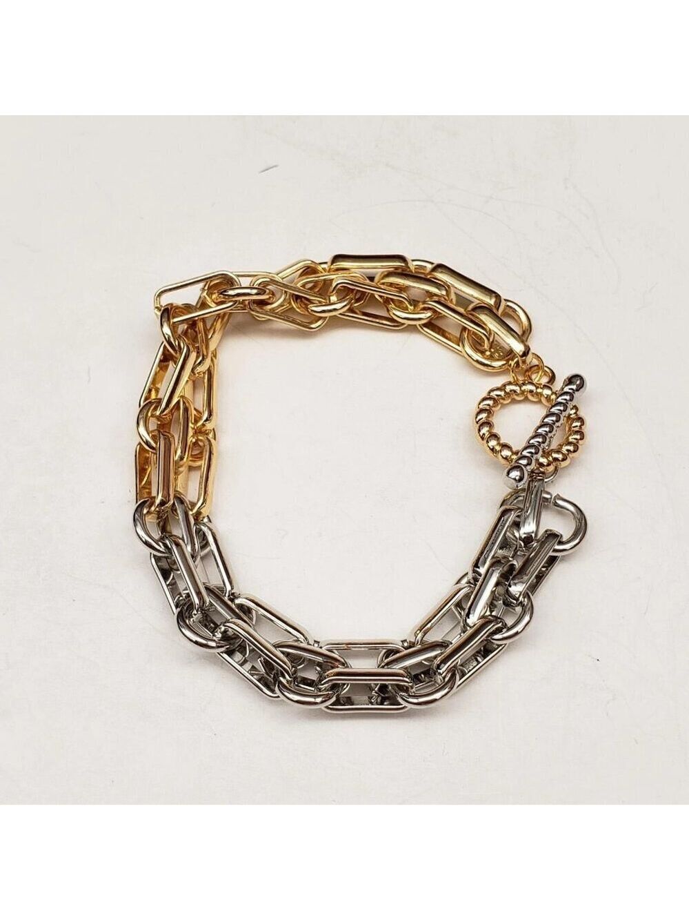 Silver and Gold 2 Tone Gold Plated Bracelet